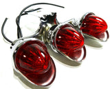 Auxiliary Incandescent Triple Mini Light w/Visor Red Lens 3 Bulb GG#82785 Each