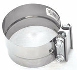 exhaust clamp 5" I.D./O.D. preformed stack clamp stainless steel Peterbilt KW