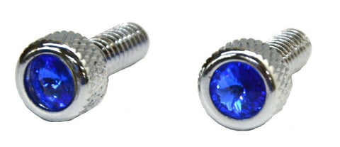 Dash Screws for Peterbilt 1987-00 Blue Jewel Chrome 1 3/16" Tall GG#67151 Pair