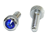 Dash Screws for Peterbilt 1987-00 Blue Jewel Chrome 1 3/16" Tall GG#67151 Pair
