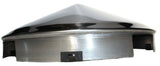 Front Hub Cap 4 Even Notches Cone Pointed Stainless Steel 1" Lip UP#20149 Each