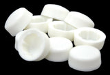 Hex Head Bolt Nut Cover Dome for 1/2" Wrench or Socket White Plastic Set of 10