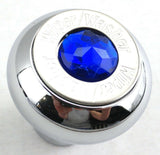 Deluxe Wiper/Washer Control Knob Blue Jewel SS Block Letter 1/4" Shaft GG#95751