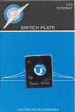UP Toggle Switch Plate for Peterbilt Train Horn Stainless Steel Etched #48474