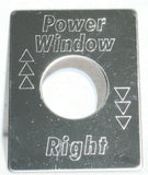 GG Switch Plate for Peterbilt Power Window Right Stainless Steel #68461