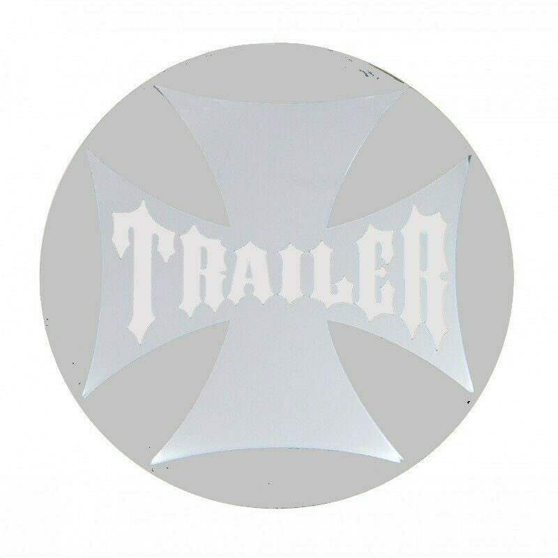 Air Brake Knob Trailer Screw-On Chrome w/ Silver Maltese Cross Sticker UP#23665