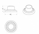 UP Data Display Module Control Knob Set for Peterbilt 2010+ Plastic #41772