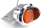 UP LED Mud Flap Hanger End 2" Light 9 Amber LEDs/Amber Lens Chrome #10980 Each