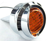 UP LED Mud Flap Hanger End 2" Light 9 Amber LEDs/Amber Lens Chrome #10980 Each