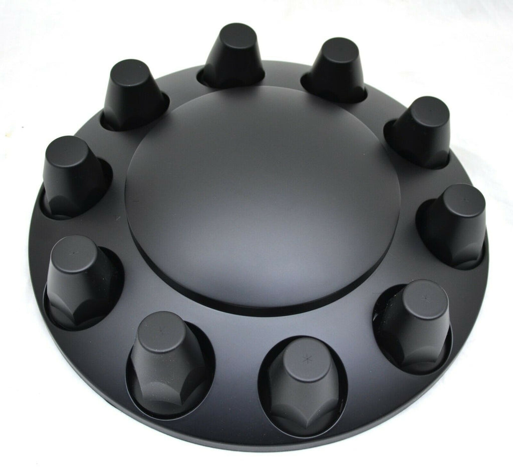 UP Front Axle Cover Matte Black 33 mm Screw on Lug Nuts Dome Hub Cap #10334 Each
