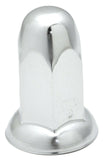 GG Lug Nut Covers 33 mm Bullet w/Flange Push on Chrome Steel 3" #10265 Set of 40