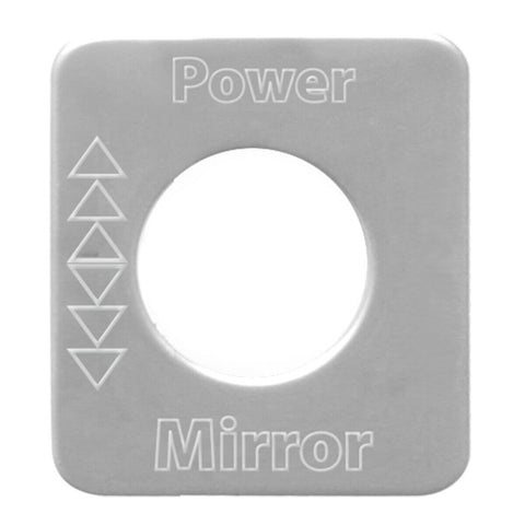 GG Switch Plate for Kenworth Power Mirror Stainless Steel Block Letters #68587