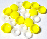 PD Screw Head Cover Set Yellow-Lemon Twist #10 #12 M5 Flat Back #113 -10 Pack