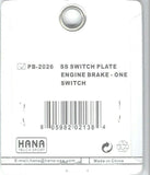 HTS Toggle Switch Plate for Peterbilt Engine Brake Engraved #PB-2026