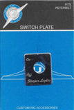 UP Toggle Switch Plate for Peterbilt Sleeper Light Stainless Steel Etched #48465