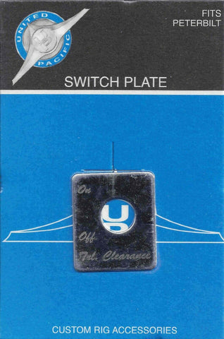 UP Toggle Switch Plate for Peterbilt Trailer Clearance Stainless Etched #48472