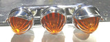 Auxiliary Incandescent Triple Mini Light w/Visor Amber Lens 3 Bulb GG#82780 Each