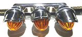 Auxiliary Incandescent Triple Mini Light w/Visor Amber Lens 3 Bulb GG#82780 Each