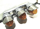 Auxiliary Incandescent Triple Mini Light w/Visor Amber Lens 3 Bulb GG#82780 Each