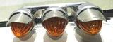 Auxiliary Incandescent Triple Mini Light w/Visor Amber Lens 3 Bulb GG#82780 Each