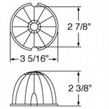 UP Top of Cab Clearance Light for Peterbilt 17 Amber LEDs Clear #38153 Set of 5