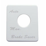 UP Toggle Switch Plate for Peterbilt Brake Saver Stainless Steel Etched #48409