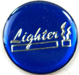 UP Cigarette Lighter Top Blue 1" Glossy Sticker Chrome Aluminum Knob #23161 Each