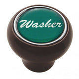 UP Dash Control Knob Washer 1" Green Glossy Sticker Wood Knob #23550 Each