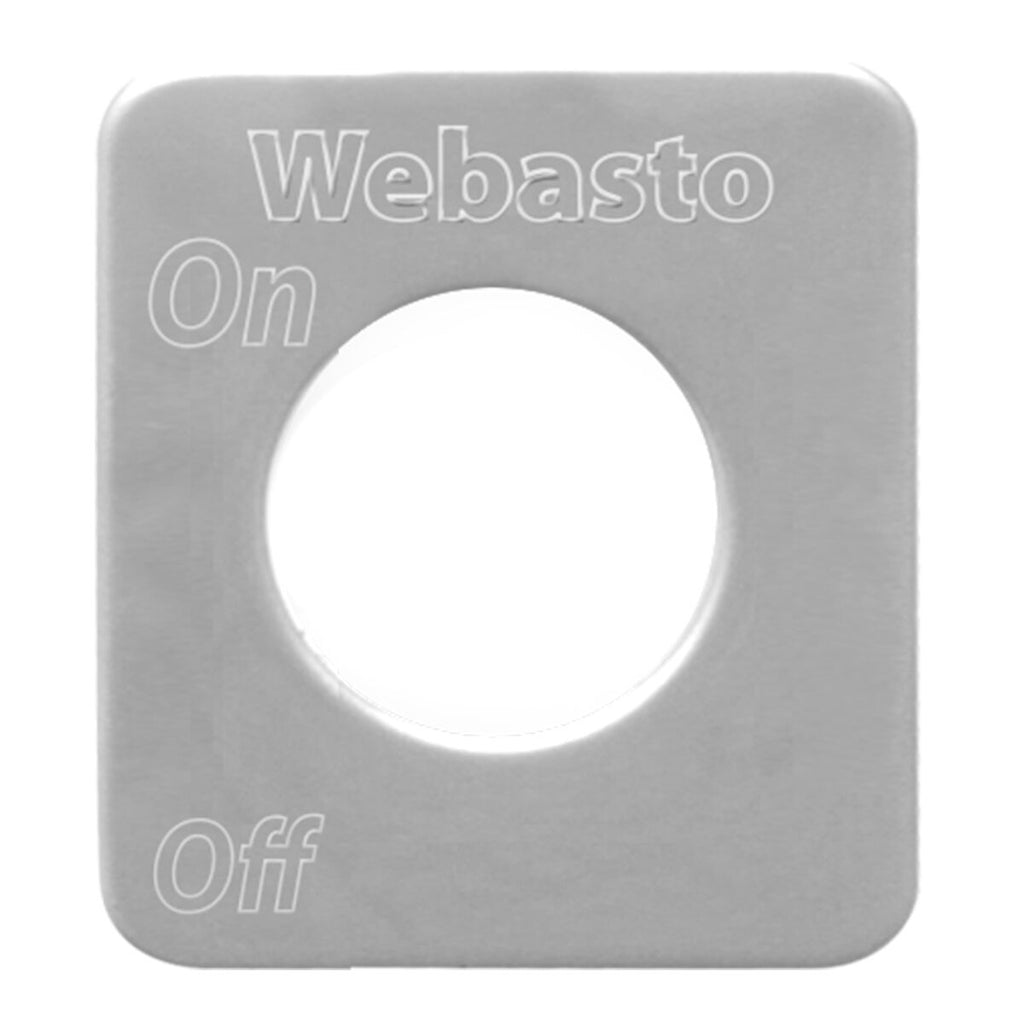 Switch Plate for Kenworth Webasto Engine Heater Stainless Block Letter GG#68525