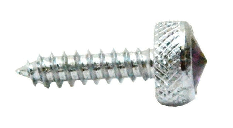 UP Upper Dash Screws for Kenworth Chrome Knurled Purple Jewel 1" #23884 Set of 6