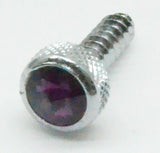 UP Upper Dash Screws for Kenworth Chrome Knurled Purple Jewel 1" #23884 Set of 6