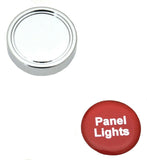 GG Panel Lights Knob for Peterbilt Kenworth Chrome Red w/ Silver Letters #96305