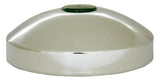 GG Hub Cap Rear 8" I.D. Chrome Plated w/ 2" Top Green Reflector #20212 Each