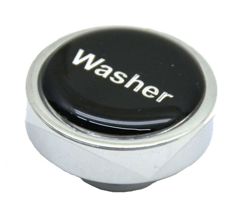 GG Washer Knob for Peterbilt Kenworth Freightliner Black w/Silver Letters #96310