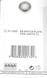 HTS Switch Plate for Freightliner Fog Lights Stainless Steel Engraved #FL-1005