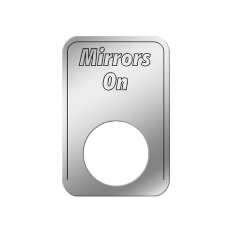 GG Indicator Plate for Kenworth Mirror Heat Stainless Steel Block Letters #68556