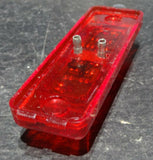 HTS Slim Rectangular Marker 12 Red LED Light Red Lens 4" x 1 1/4" #7749R Each