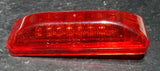 HTS Slim Rectangular Marker 12 Red LED Light Red Lens 4" x 1 1/4" #7749R Each