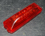 HTS Slim Rectangular Marker 12 Red LED Light Red Lens 4" x 1 1/4" #7749R Each