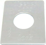 GG Switch Plate for Peterbilt Sleeper Door Lock Stainless Steel #68463