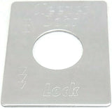 GG Switch Plate for Peterbilt Sleeper Door Lock Stainless Steel #68463