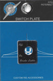 UP Toggle Switch Plate for Peterbilt Brake Light Stainless Steel Etched #48408