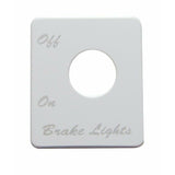 UP Toggle Switch Plate for Peterbilt Brake Light Stainless Steel Etched #48408