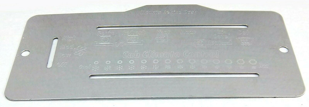GG A/C Heater Control Plate HVAC for Peterbilt Slider Style Stainless #68328