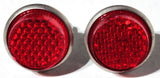 GG Reflectors Round Screw Type with Wing Nut & Spring Red 5/8" #80844 Pair
