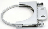 UP Exhaust Bracket 5" U-Bolt Style with Tab for Peterbilt Chrome #10286 Each