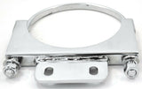 UP Exhaust Bracket 5" U-Bolt Style with Tab for Peterbilt Chrome #10286 Each