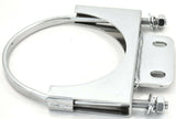 UP Exhaust Bracket 5" U-Bolt Style with Tab for Peterbilt Chrome #10286 Each