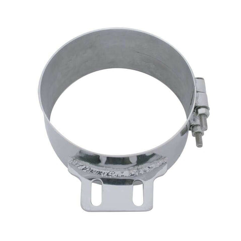 UP Exhaust Butt Joint Clamp for 8" Peterbilt Stack w/Tab Stainless #10322 Each
