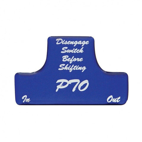 UP Switch Guard Sticker Only PTO for Freightliner & IHC Blue Glossy #21070-1B